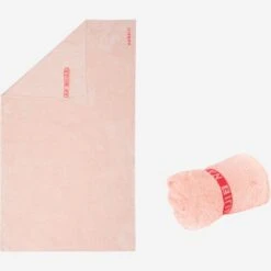 Serviette De Bain Microfibre Ultra Douce Rose Clair Taille L 80 X 130 Cm