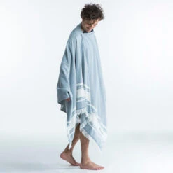 Serviette De Plage Poncho 190 X 190 Cm - Gris Bleu 16 Serviette De Plage Poncho 190 X 190 Cm - Gris Bleu -Magasin De Matériel De Surf serviette de plage poncho 190 x 190 cm gris bleu 4