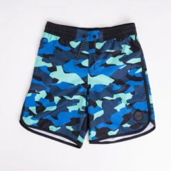 SHORT DE BAIN 500 BLEU CAMO -Magasin De Matériel De Surf short de bain 500 bleu camo 8