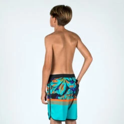 Short De Bain Garçon - 500 Memphis Vert -Magasin De Matériel De Surf short de bain garcon 500 memphis vert 1