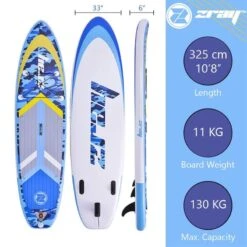 Zray SUP Gonflable Camo 10'8" Dropstitch 325x84x15 Cm (10'8x33"x6") - Option Kayak -Magasin De Matériel De Surf sup gonflable camo 108 dropstitch 325x84x15 cm 108x33x6 option kayak 2