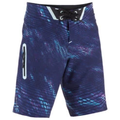 Surf Boardshort Long 900 Tween Obscurwave Blue