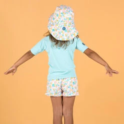 T-shirt Anti UV Bébé Manches Courtes Bleu Clair -Magasin De Matériel De Surf t shirt anti uv bebe manches courtes bleu clair 2