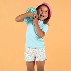 T-shirt Anti UV Bébé Manches Courtes Bleu Clair -Magasin De Matériel De Surf t shirt anti uv bebe manches courtes bleu clair 4