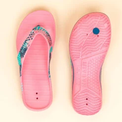 Tongs De Piscine Femme - Tonga 500 - Fern Rose Bleu -Magasin De Matériel De Surf tongs de piscine femme tonga 500 fern rose bleu 3