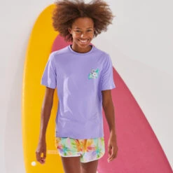 Water Tee Shirt Junior Manche Courte Ibiscus Violet -Magasin De Matériel De Surf water tee shirt junior manche courte ibiscus violet 1